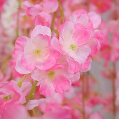 Artificial Cherry Rattan Decorative Flower Vine 70in 135pcs Flower
