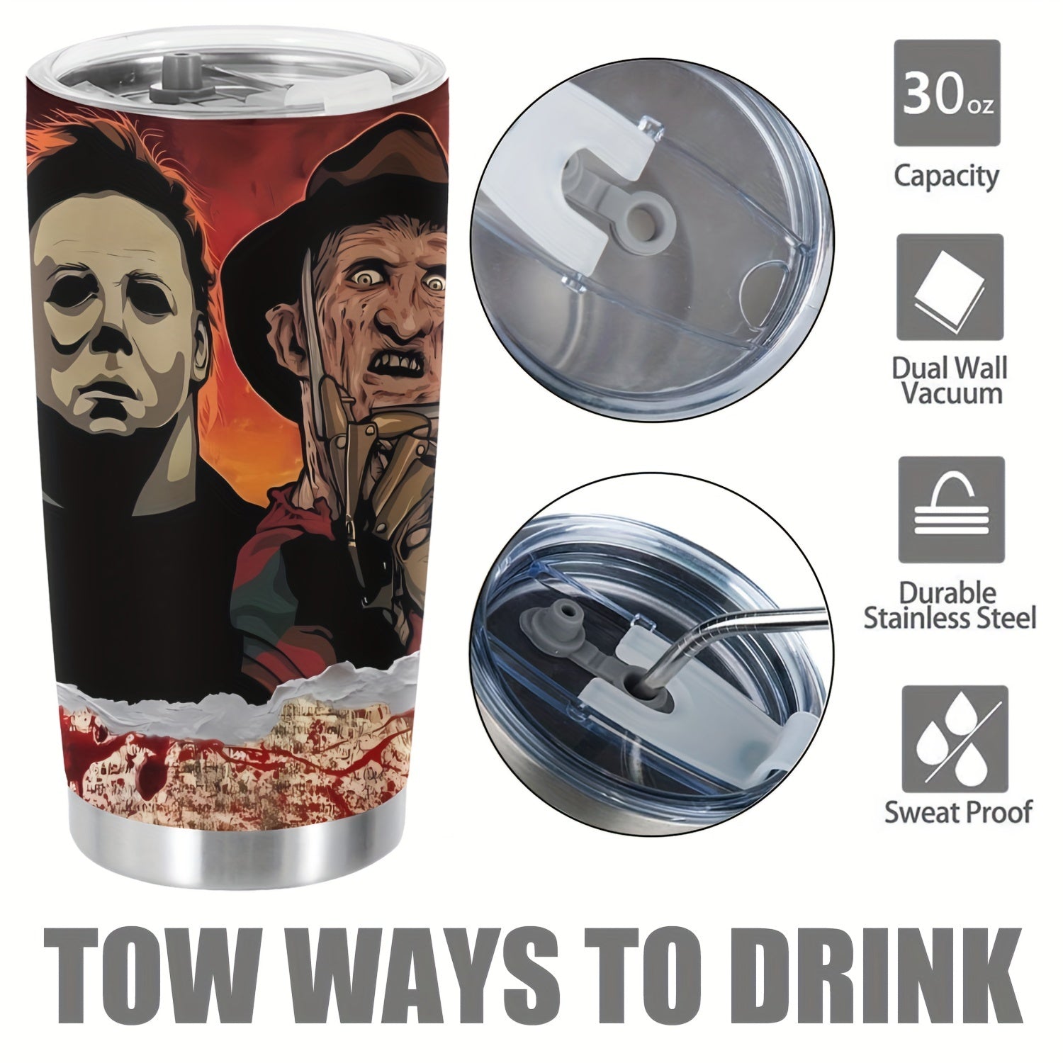20oz Halloween Cup Stainless Steel Tumbler