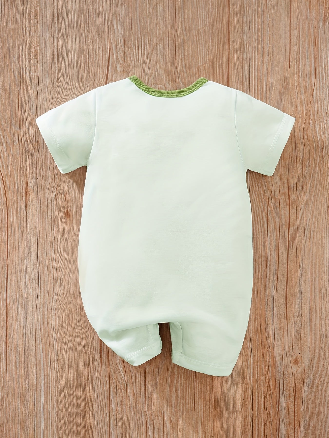 Animal Print Romper for Baby Boys, Short Sleeve Jumpsuit