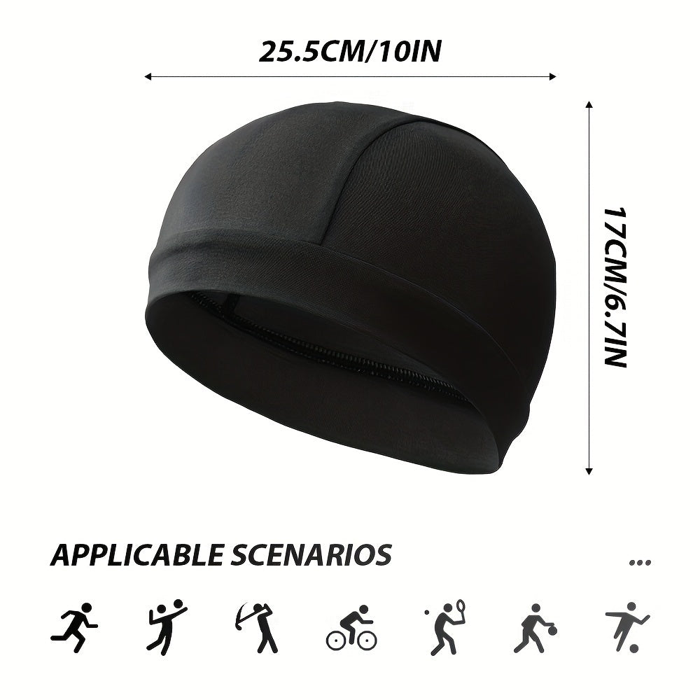2Pcs Moisture Wicking Helmet Cap Cooling Beanie Hat For Running Cycling