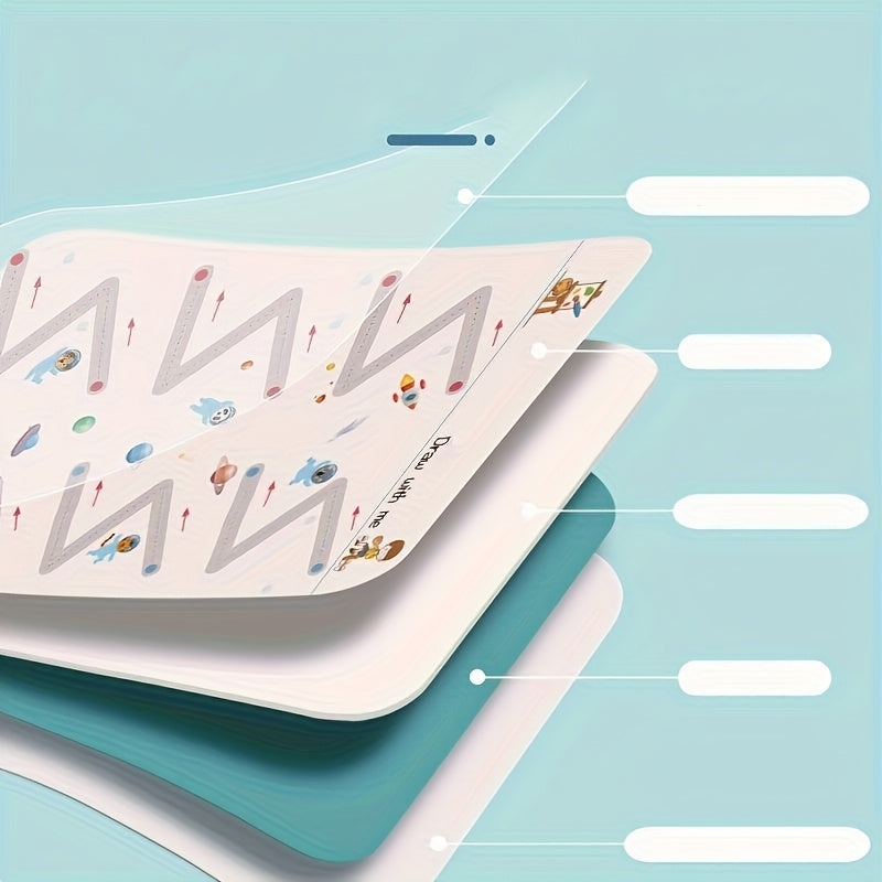 Reusable Practice Book Set with Pens and Stickers