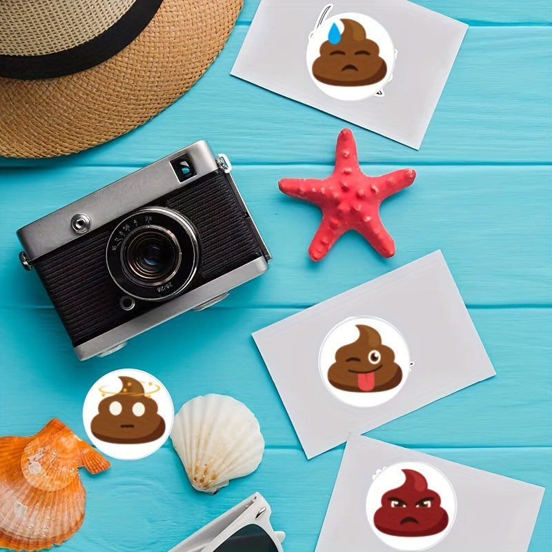 240pcs Poop Emoticon Sticker Pack Office Supplies
