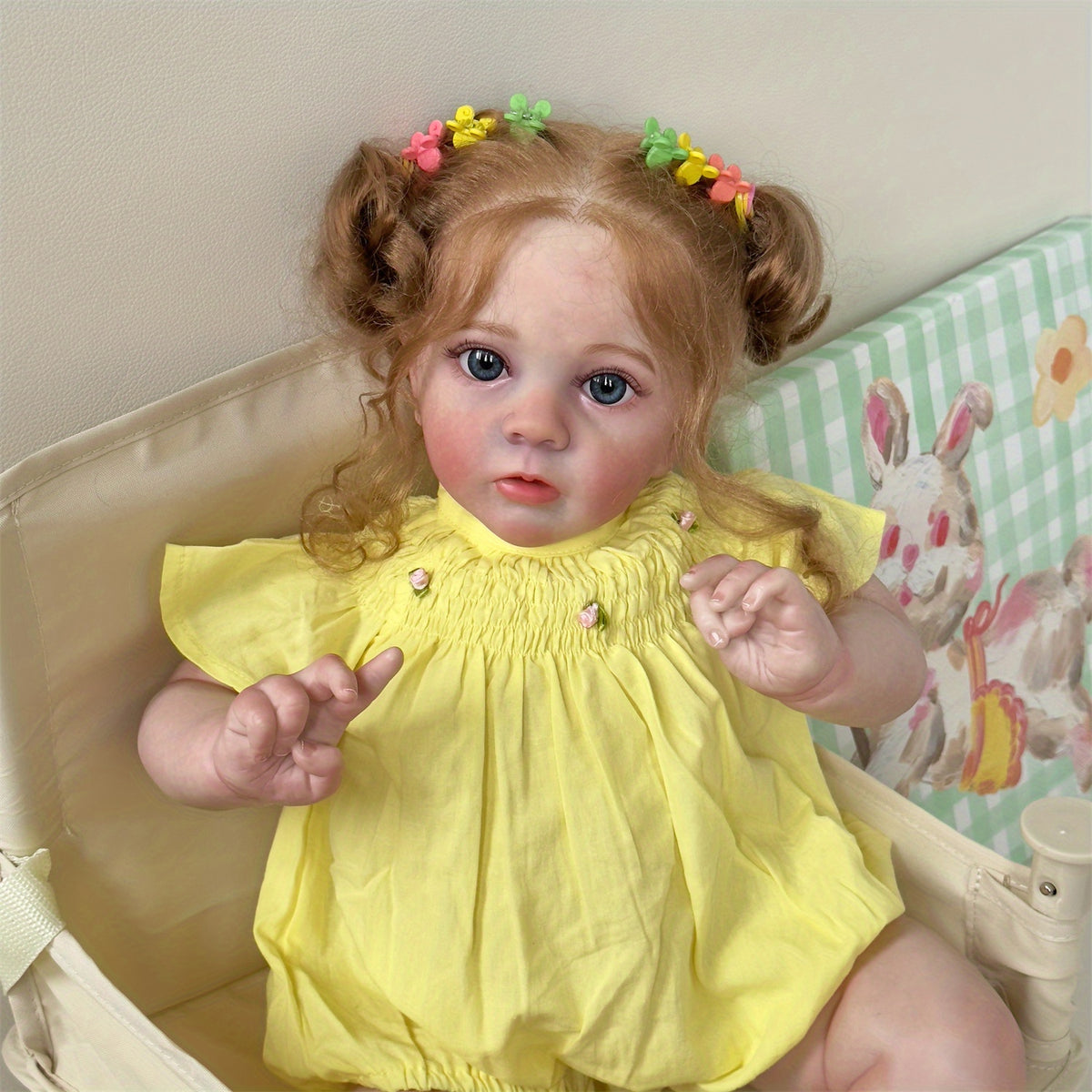 60 96 Cm Reborn Doll Baby Realistic 3D Skin Soft Body Hand Rooted Hair