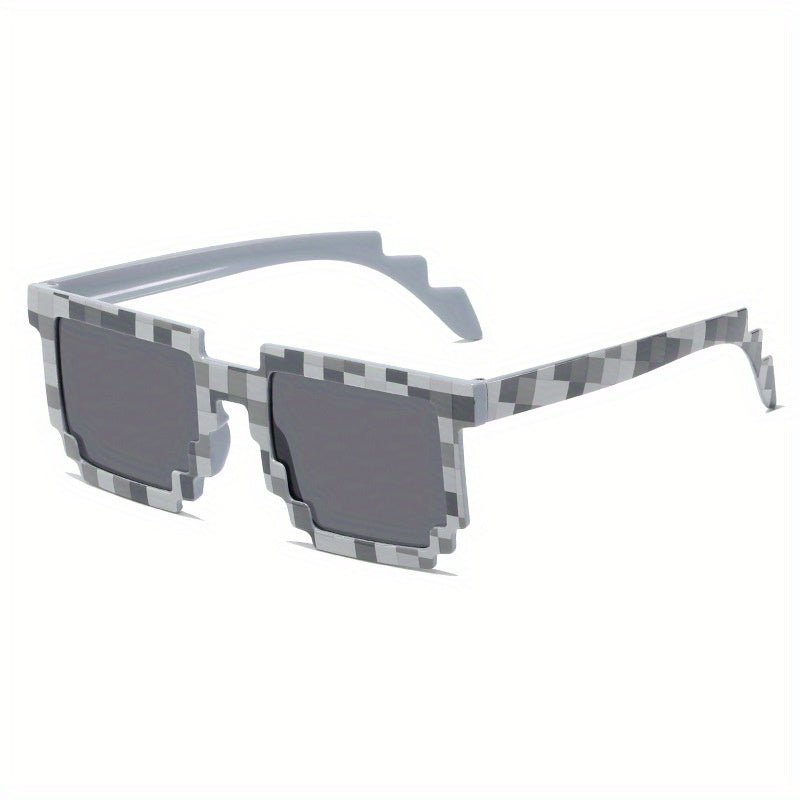 Gamer Robot UV Protection Sunglasses Cosplay Pixel Mosaic Sun Glasses
