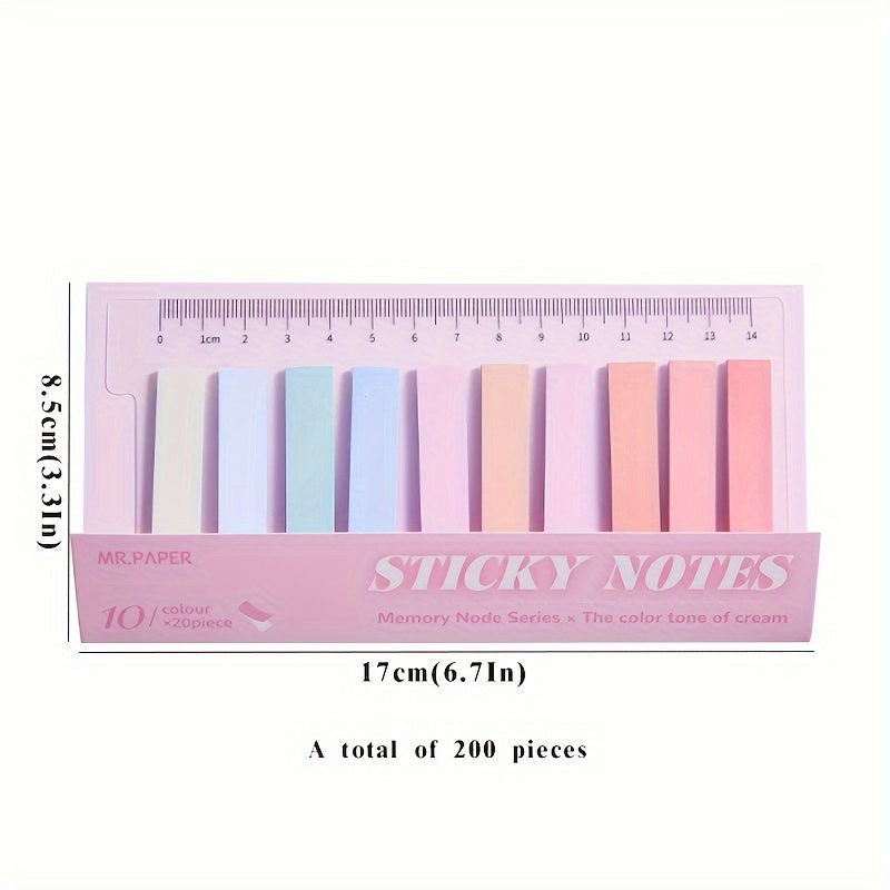 200pcs Morandi Index Stickers 6 7 8 3 Student Stickers Note Marker