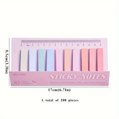 200pcs Morandi Index Stickers 6 7 8 3 Student Stickers Note Marker