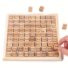 Wooden Math Multiplication 1-9 Times Tables Board Game