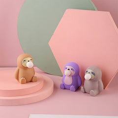 Sloth Stress Relief Toy with Soft Rubber Compression and Bubble Action