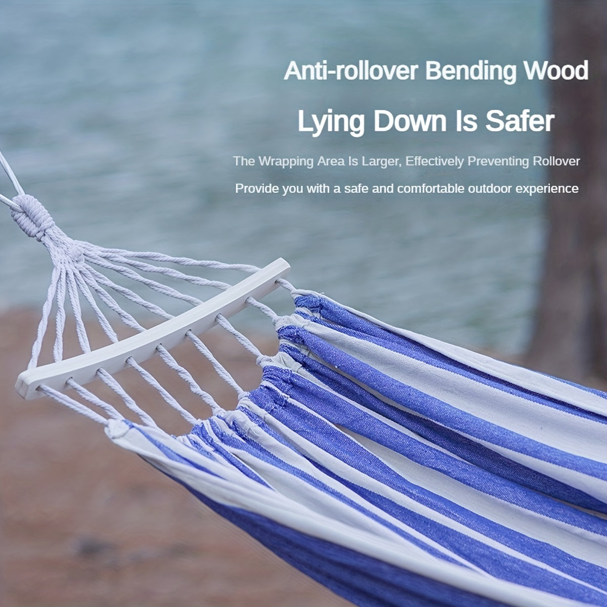 Anti Rollover Canvas Hammock for Outdoor Camping
