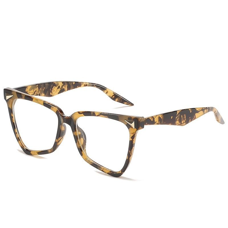 Polygon Colorful Frame Clear Lens Glasses Block UV Glare
