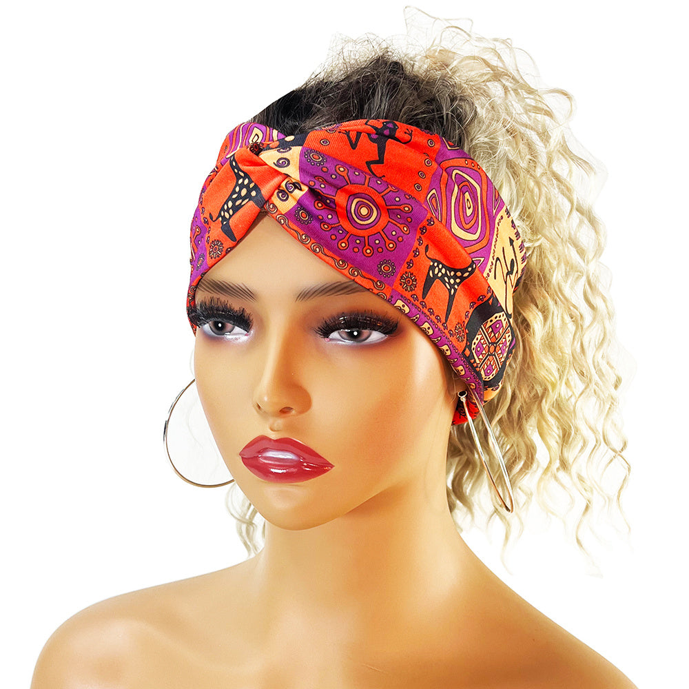 Vintage Wide Headband Yoga Bandeau Hair Band Non Slip