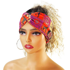 Vintage Wide Headband Yoga Bandeau Hair Band Non Slip