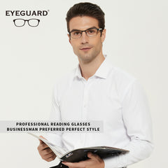 EYEGUARD Mens Reading Glasses Lightweight Metal Readers