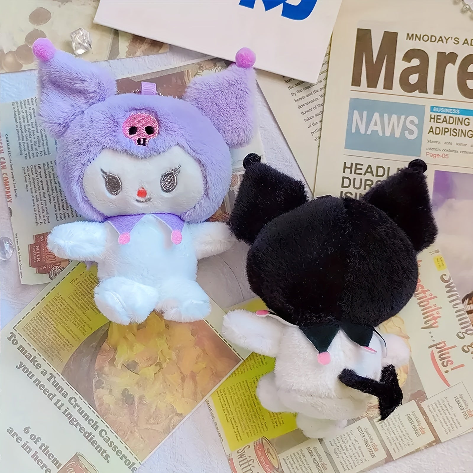 Devil Plush Keychain Stuffed Cartoon Doll Kids Bag Pendant Halloween Decor