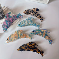 Cartoon Dolphin Shark Claw Clip for Girls, Hair Accessory