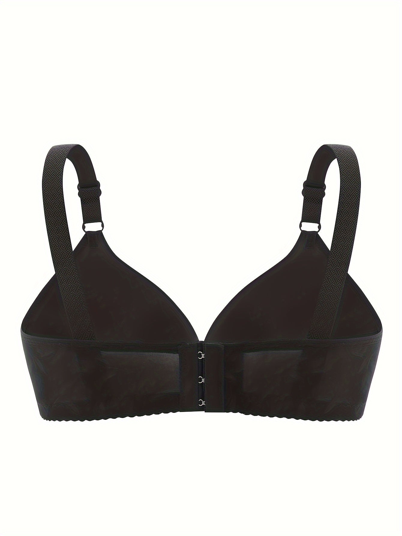  Floral Appliques Lace Push Up Stretch Bra