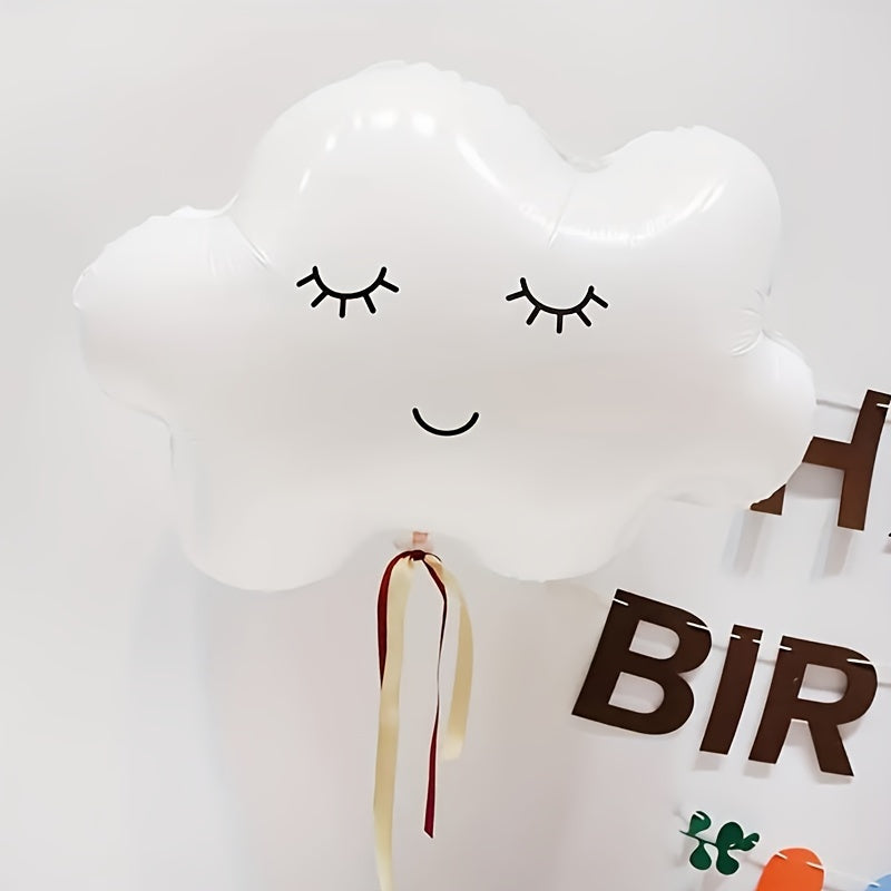 1PCS Cloud Balloon Closed Eye Smile Aluminum Film Cloud Balloon