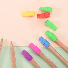 50 Pcs Colorful Pencil Top Erasers for School Office 6 Colors