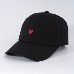 Heart Embroidery Couple Baseball Cap Lightweight Sun Hat