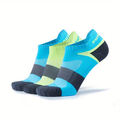 Colorblock Stripe Print Socks Soft & Lightweight Sport Ankle Socks