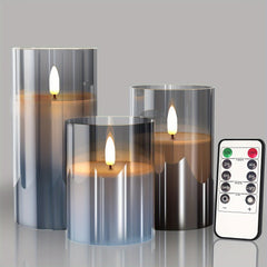 8 Mode Remote Control Gray Electronic Candle Lamp