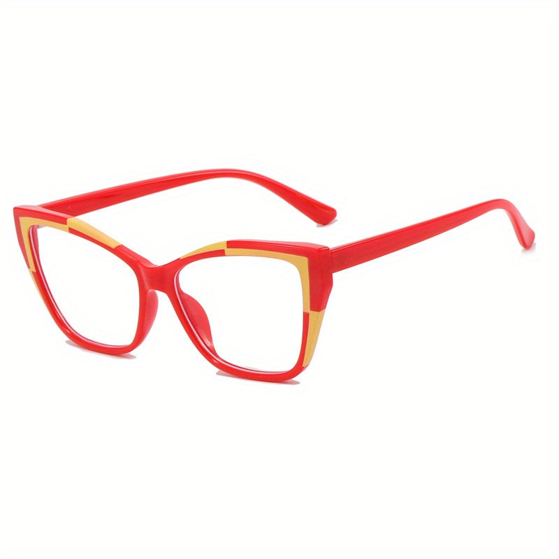 Anti Blue Light Cat Eye Glasses TR90 Frame for Myopia with Case & Cloth