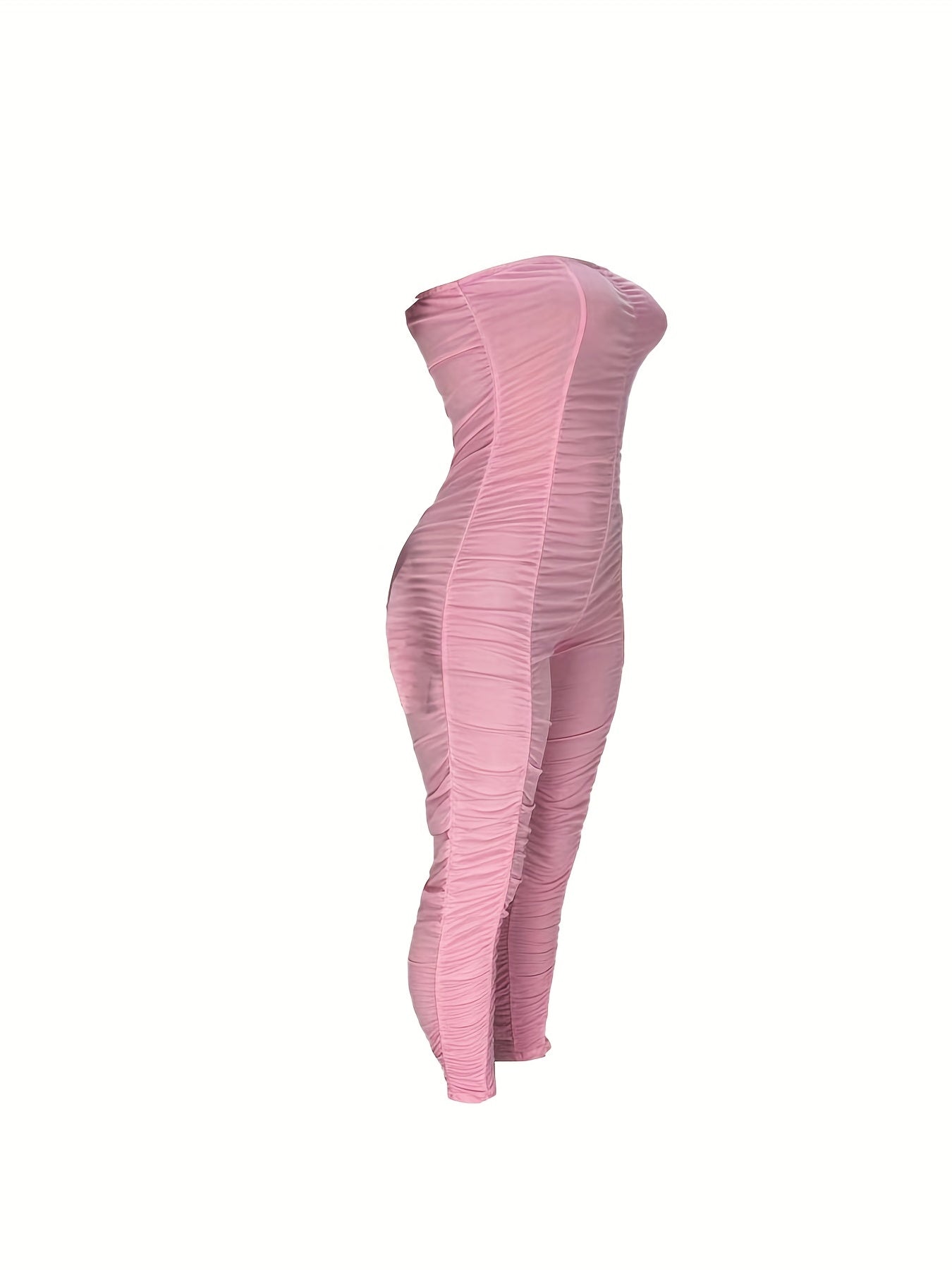 Ruched Tube Jumpsuit Sexy Solid Bodycon Summer Jumpsuit