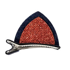 Sequin Kitten Ears Hair Clips for Christmas Parties