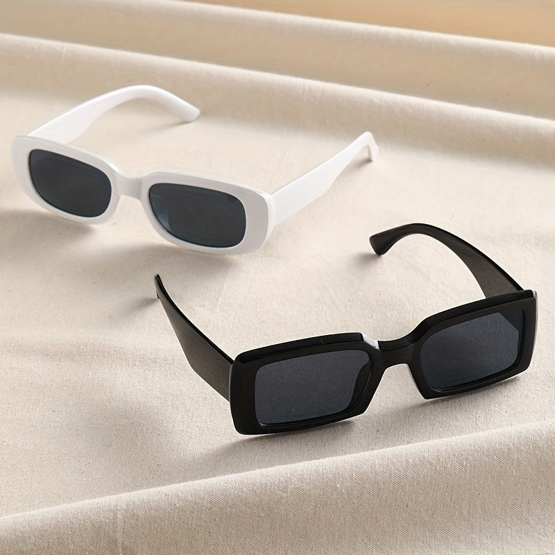 2pair Rectangle Sunglasses For Men Women UV400