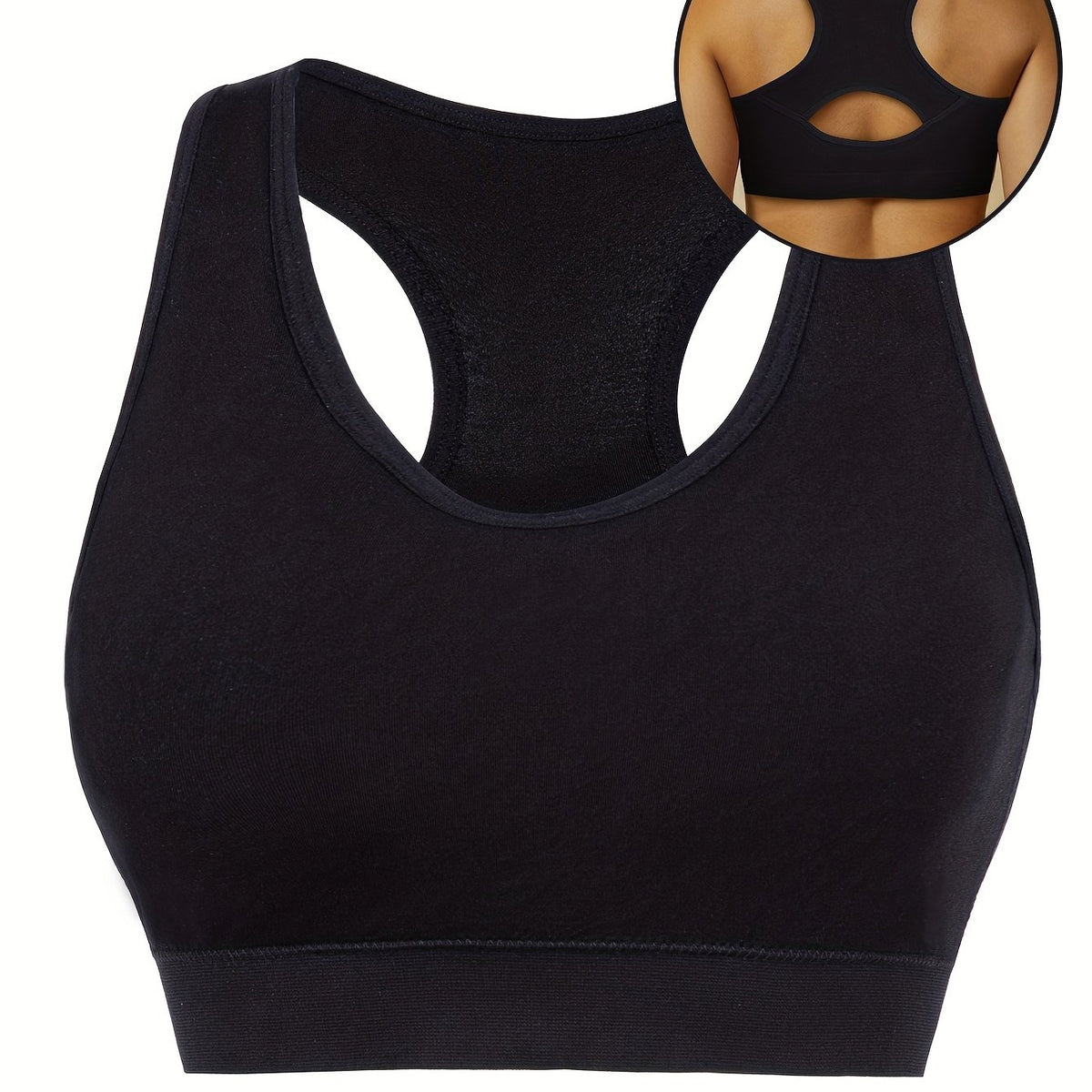  Sports Bra Racer Back Tank Bra with Removable Pads