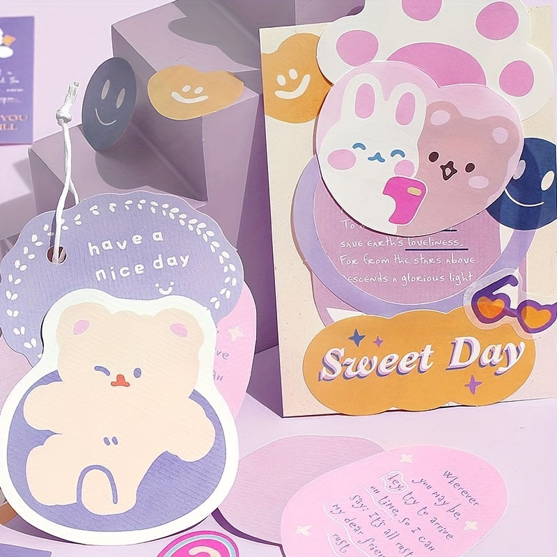 30 Sheets Sponge of Paradise Series Cartoon Journal DIY Collage Decoration