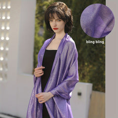 Glitter Tassel Shawl Long Scarf Wrap Women Cape For Party