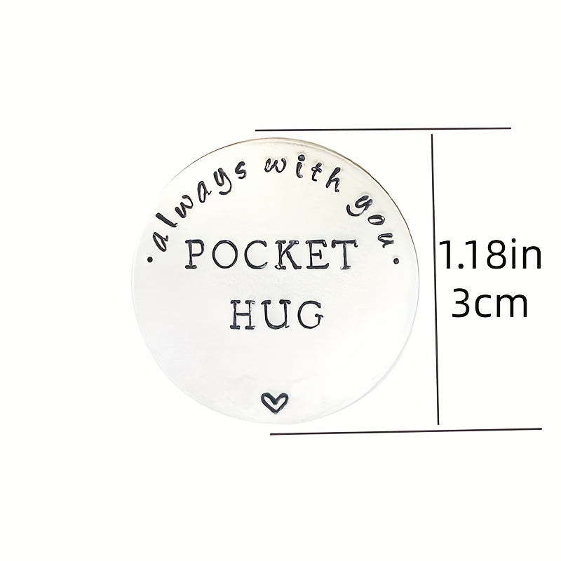 Stainless Steel Pocket Hug Coin Gift Token for Men