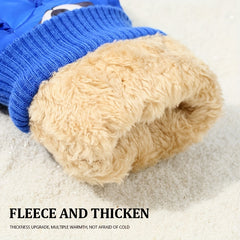 Kids Skiing Full Finger Gloves Warm Cartoon Design Winter Outdoor Activities