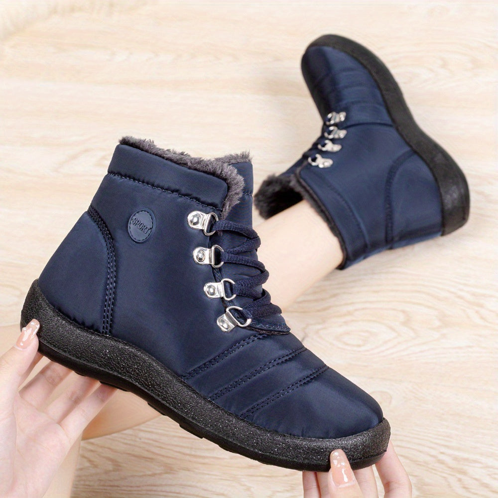 Fur Lined Snow Boots Waterproof Windproof Non Slip Winter Boots