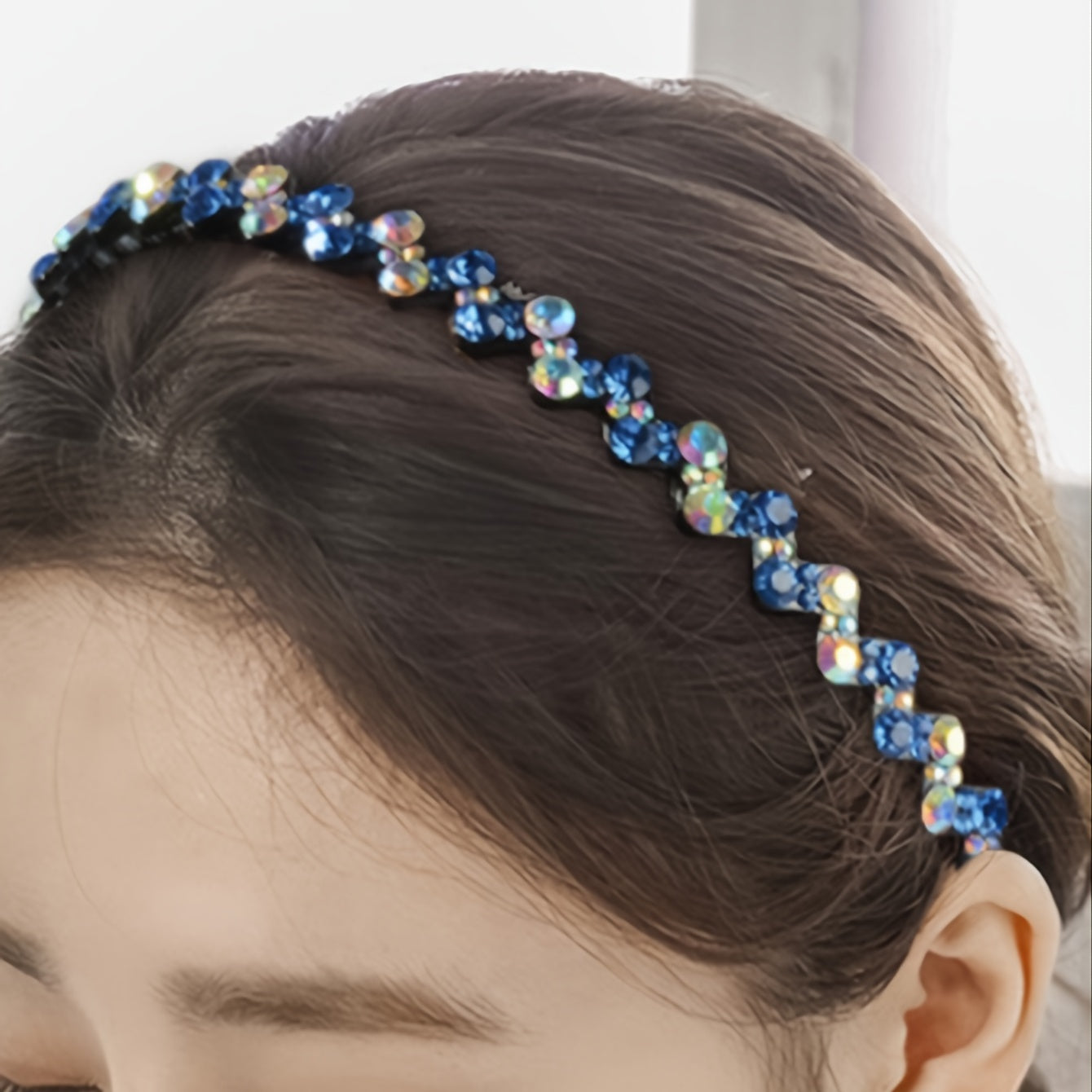 Rhinestone Bling Headband Hair Tie for Ladies Makeup Hair Band Wrap