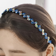 Rhinestone Bling Headband Hair Tie for Ladies Makeup Hair Band Wrap