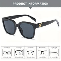 Men's Large Square Frame Vintage PC Glasses