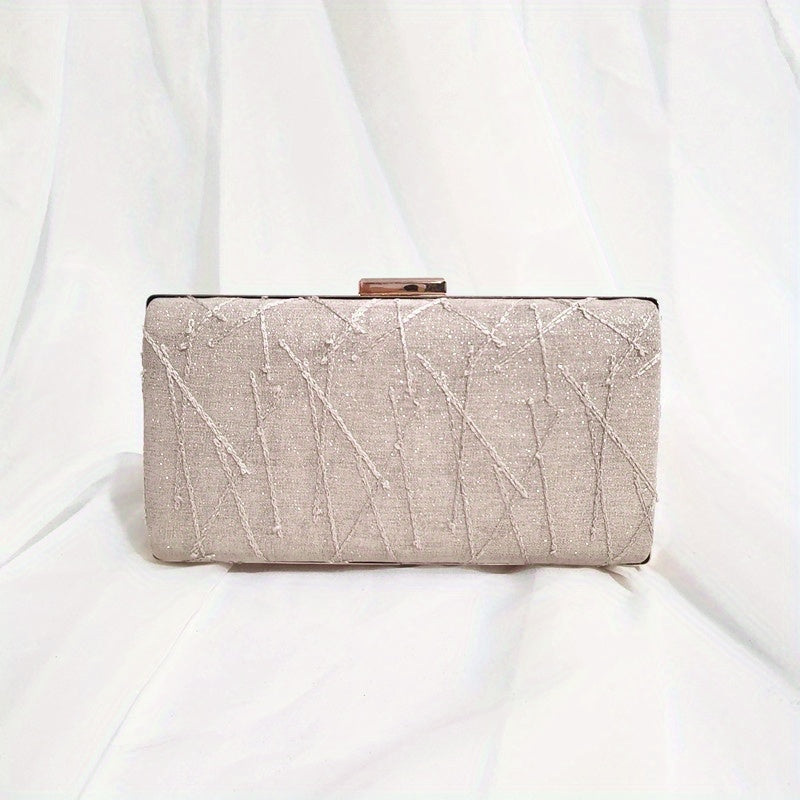 Stylish Clutch Wallet Evening Bag with Chain Strap