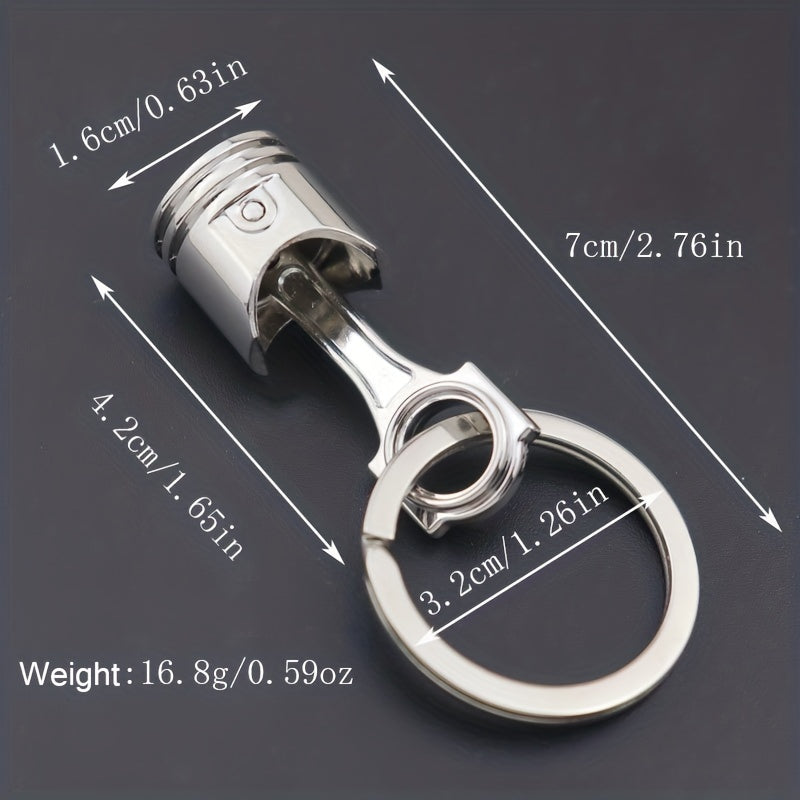 Engine Piston Keychain For Men Car Modified Metal Keychain Pendant Motorcycle