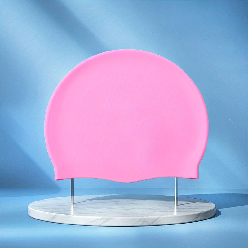 Unisex Silicone Swim Cap Waterproof Non Slip Elastic Men Women