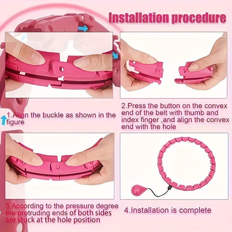 24 Section Fitness Hoop with Weighted Ball for Waist Weight Loss
