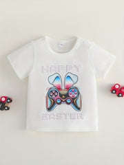 Baby Boys Easter Game Console Graphic Print T-shirt