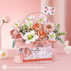 AKKEE Bouquet Building Block Set with Light Strip - DIY Craft Decoration