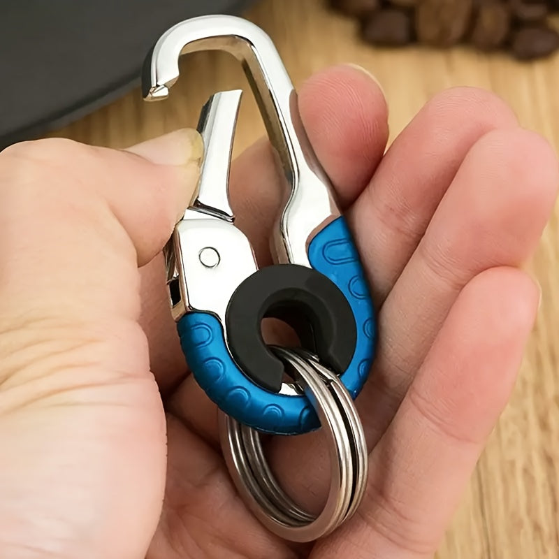 Men's Stainless Steel Car Keychain Waist Clip With Key Ring
