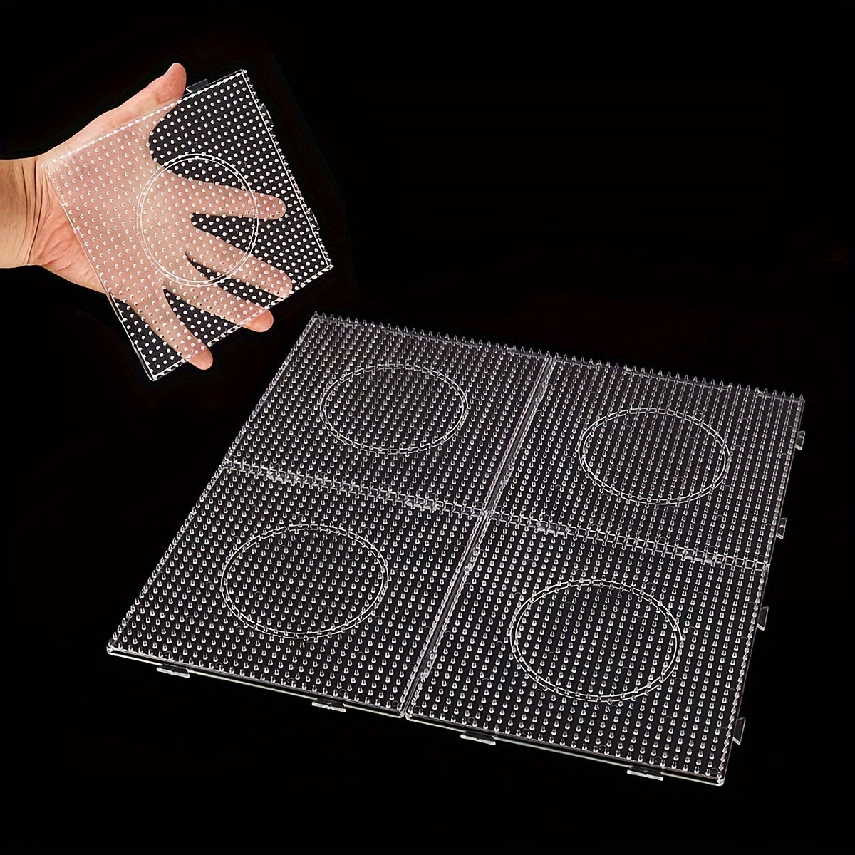 4pcs Large Transparent Nail Bead Board Set