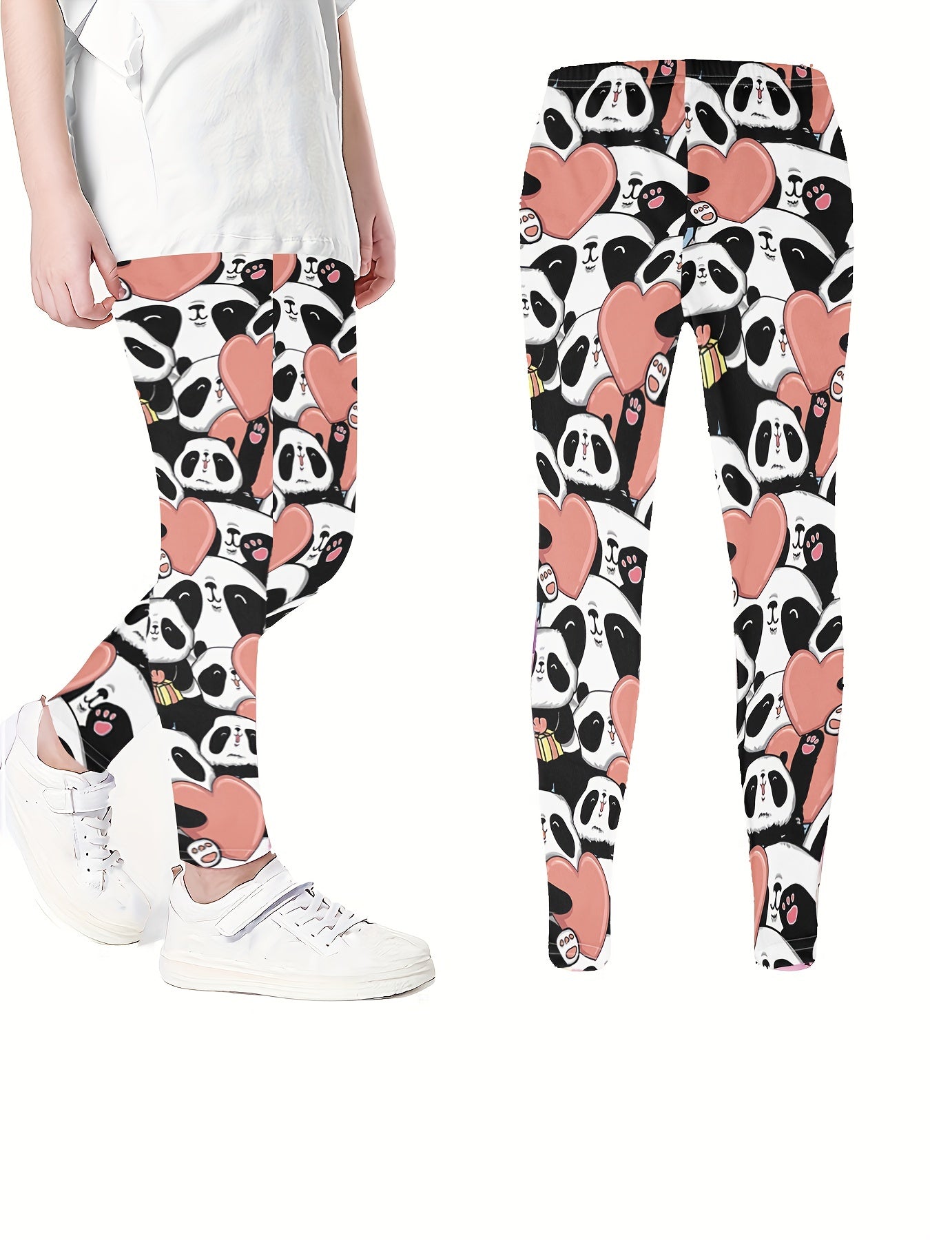 Girls Cartoon Unicorn Print Stretch Soft Leggings Elastic Waist Pants