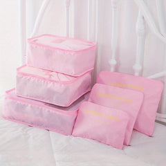 6 Pcs Travel Storage Bag Sets Portable Luggage Bags Organizer