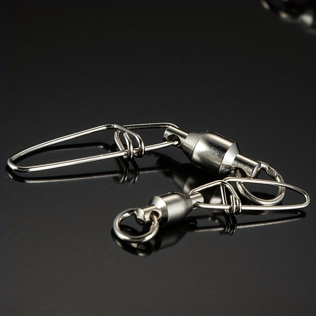 9KM Heavy Duty Fishing Swivels Stainless Steel Ball Bearing Swivels