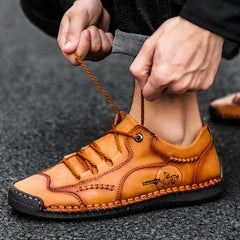 Men's Colorful Stitched Loafers Non Slip Outdoor Sneakers